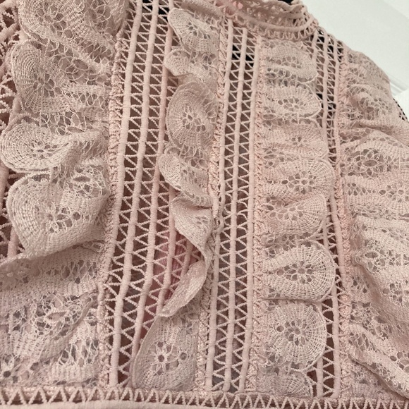 Vintage Pink Blouse Size 4 Size Small - Picture 2 of 2